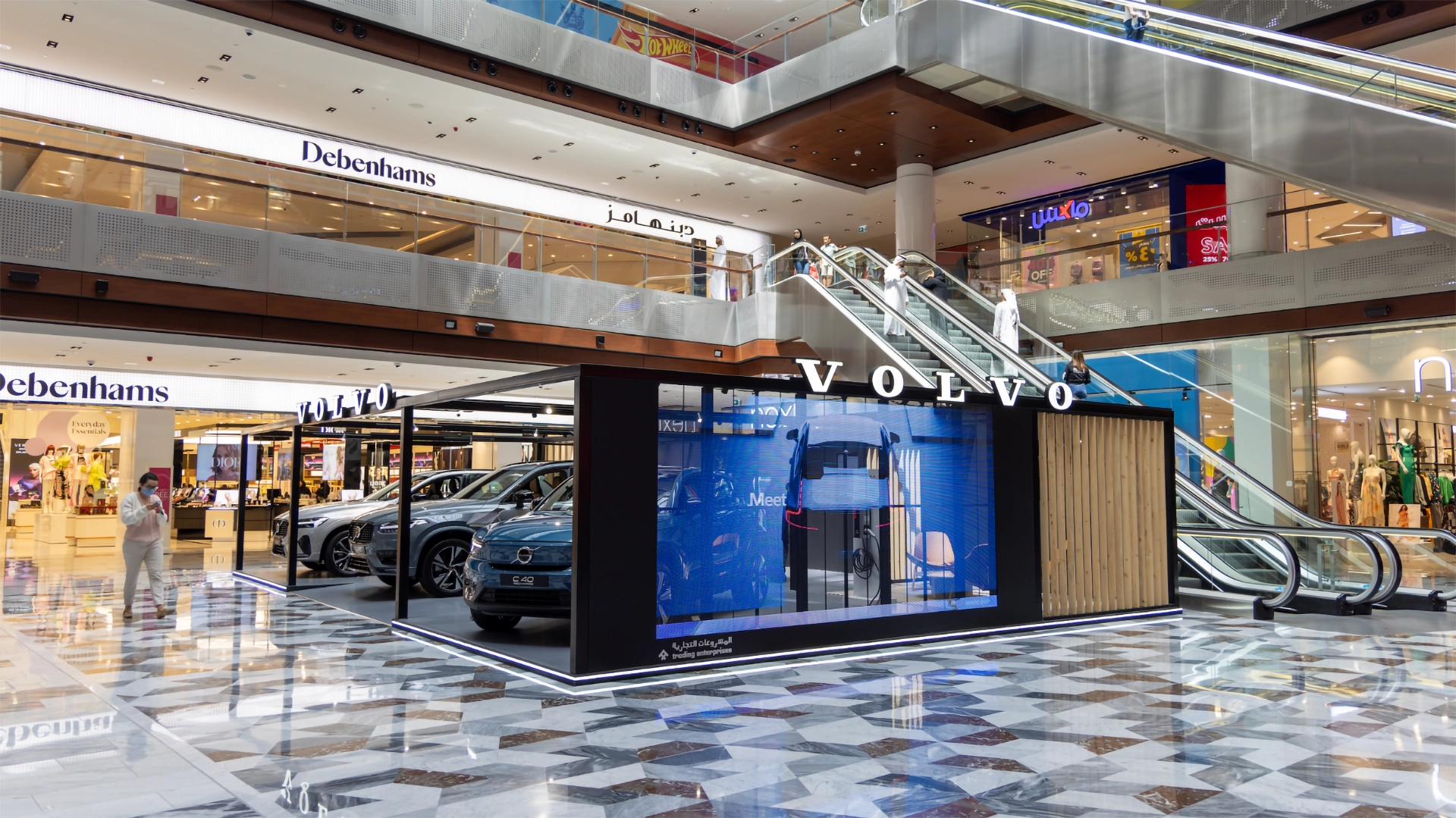 In-mall pop-up activation for the launch of the new Volvo C40