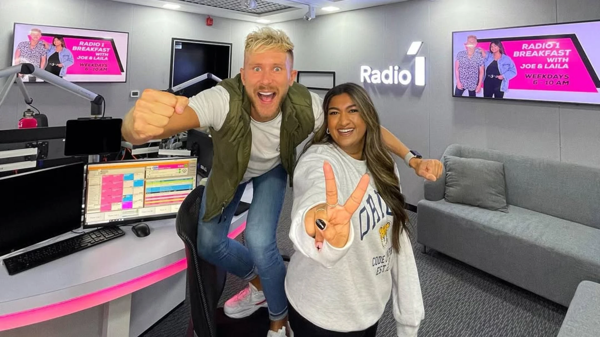 People listening to branded content on a streaming radio app