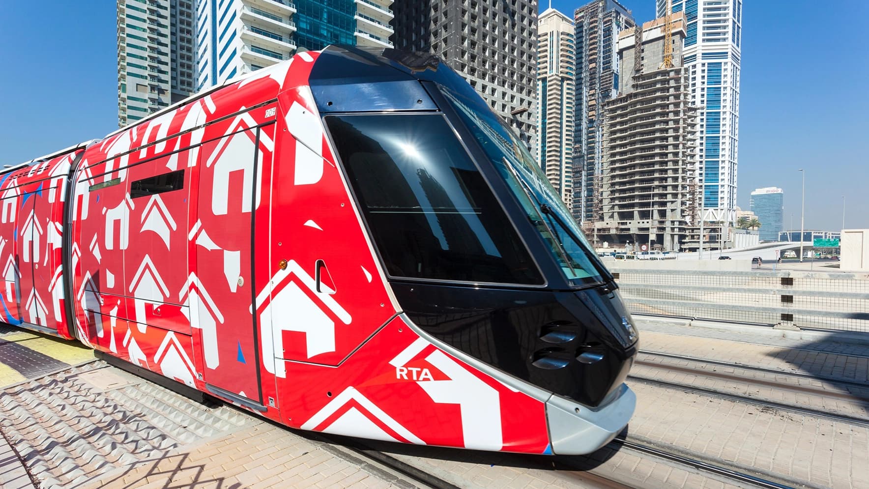 A head-turning fully-wrapped tram for Property Finder