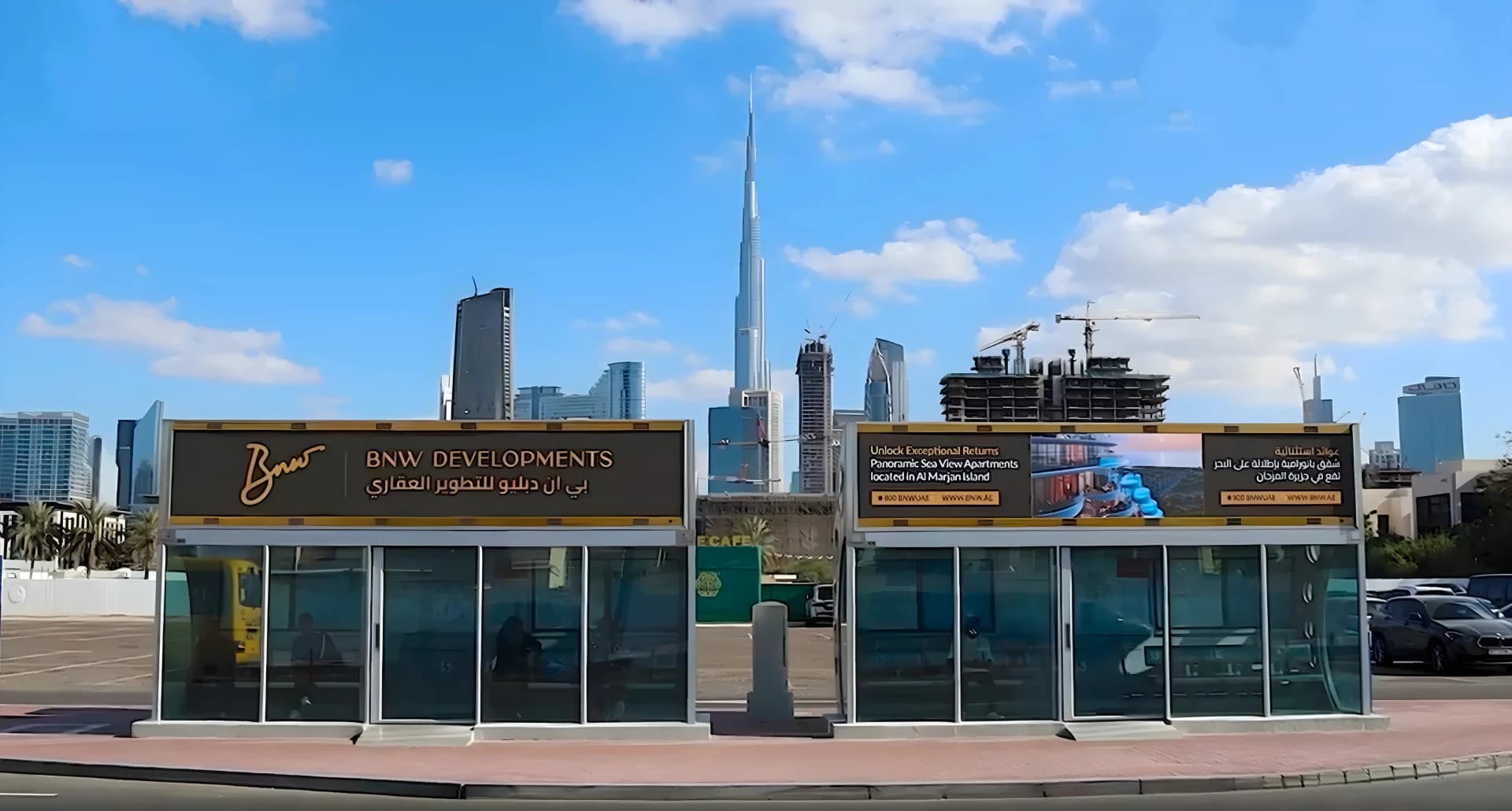 BNW Properties Bus & Bus Shelter Advertising: Capturing Dubai’s Real Estate Audience on the Move