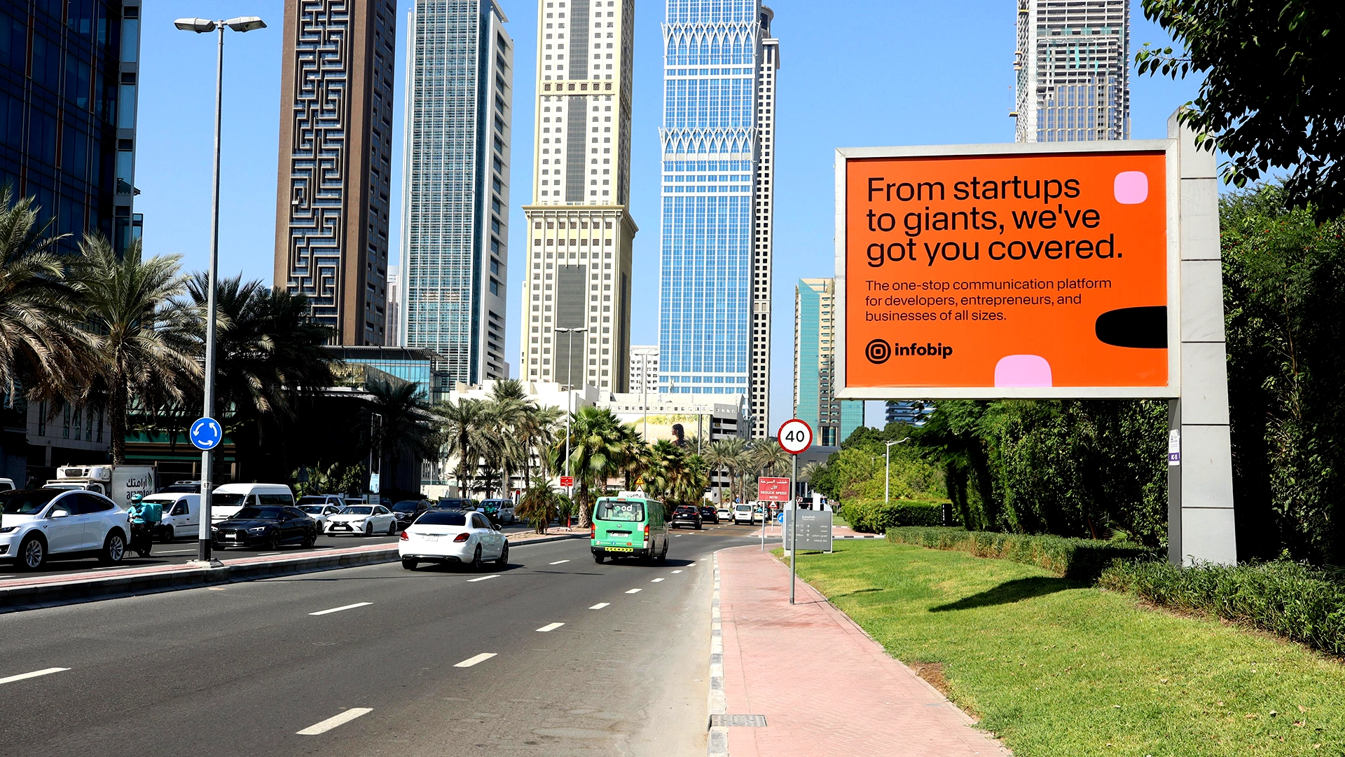 A billboard advert for Infobip